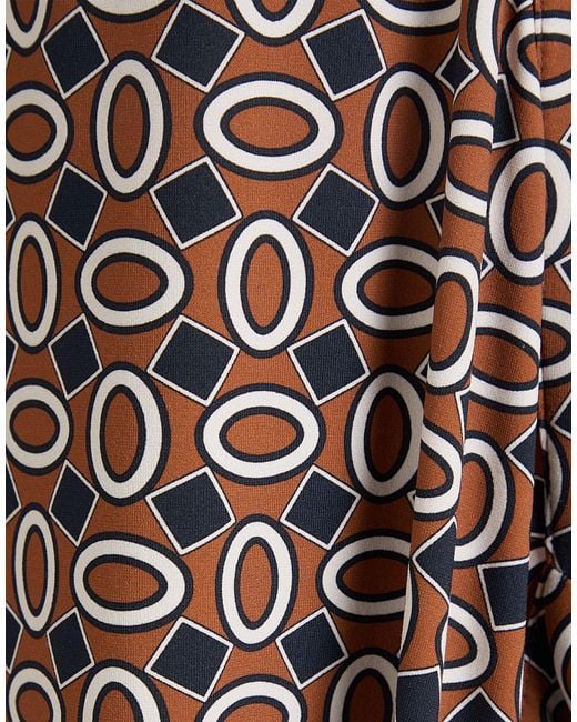 Caliban Brown Mini Dress Polyamide, Elastane