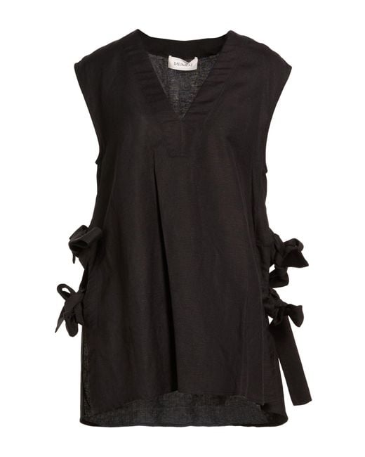 Top MEIMEIJ de color Black