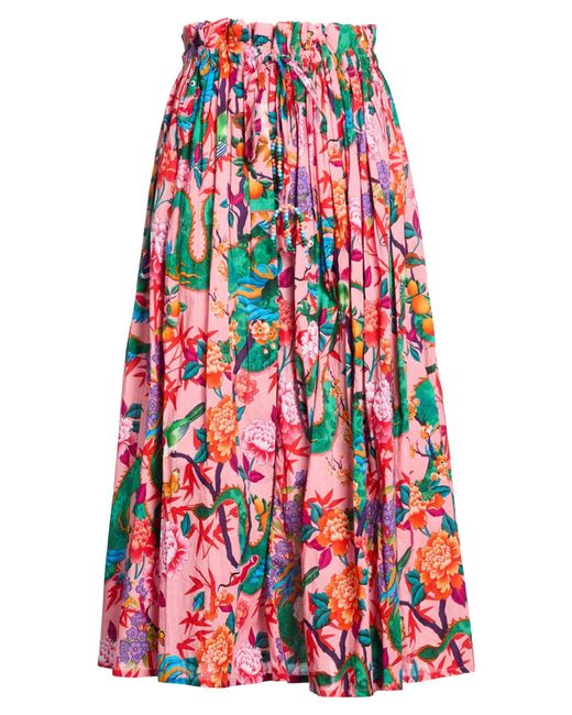 CONNOR & BLAKE Red Maxi Skirt Cotton