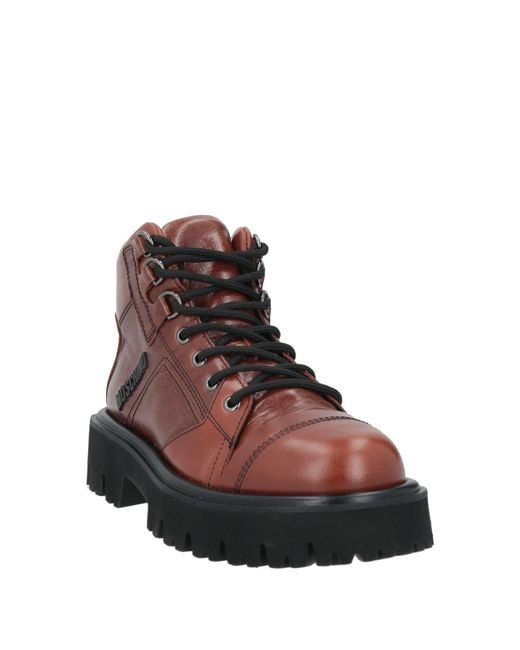 Moschino Brown Ankle Boots