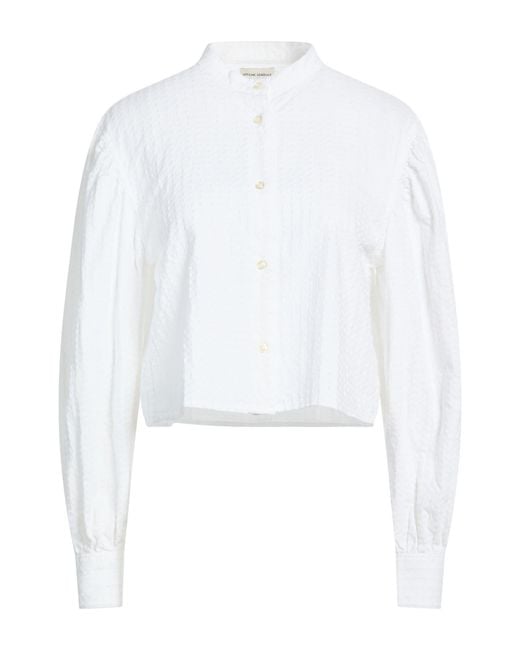 Officine Generale White Shirt Cotton, Elastane