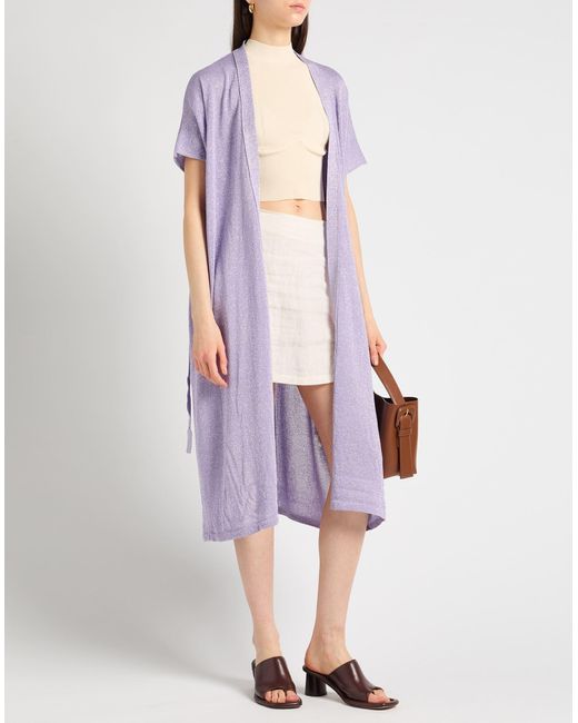 Dixie Purple Lilac Cardigan Viscose, Metallic Polyester, Polyamide, Polyester
