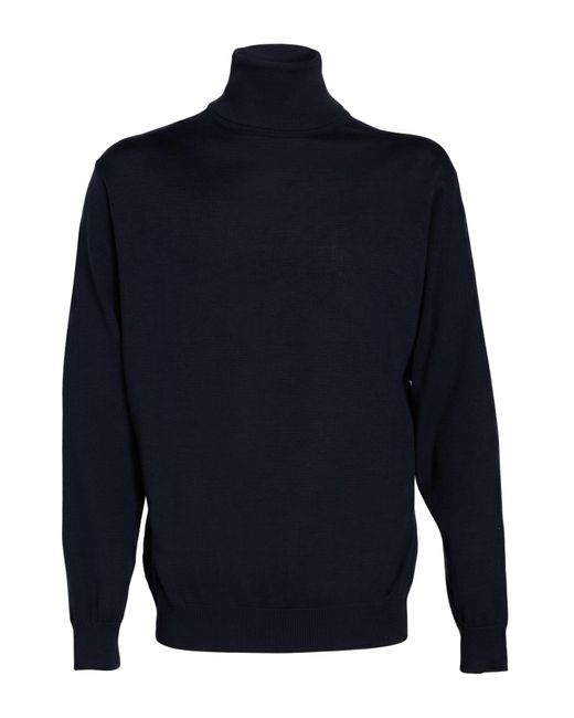 Paul & Shark Blue Midnight Turtleneck Virgin Wool, Silk for men