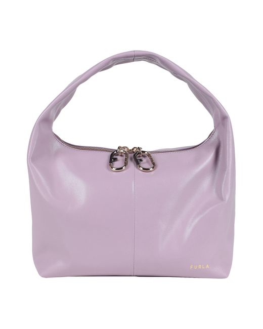 Furla Purple Ginger S Hobo -- Lilac Handbag Calfskin