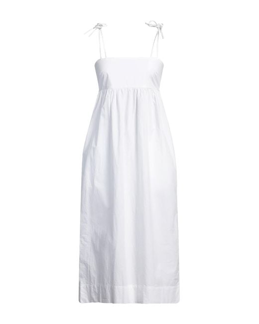 Ganni White Midi Dress