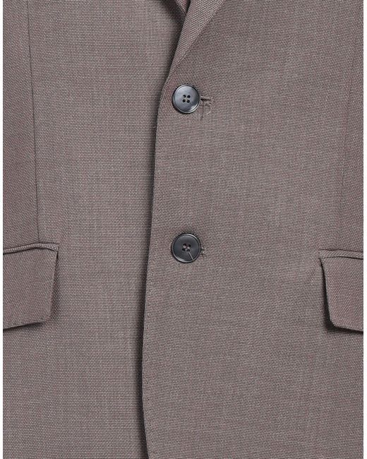 TWENTY-ONE by ANTONIO CARNEVALE Brown Blazer Polyester, Viscose, Elastane for men