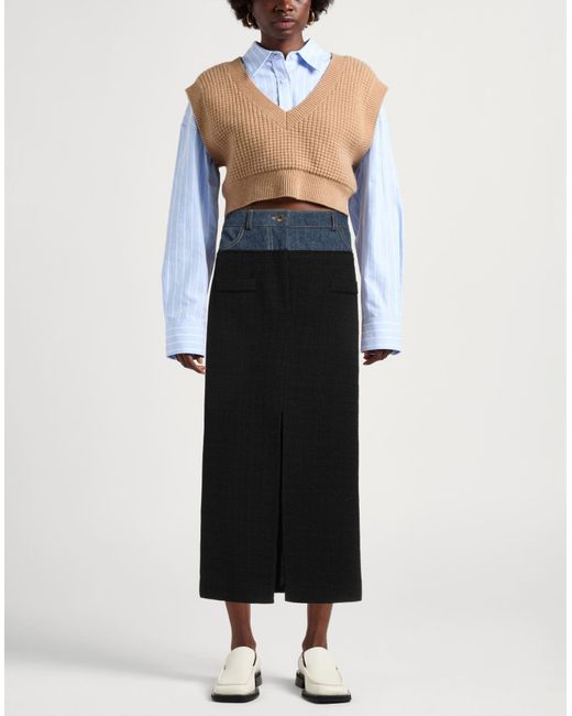 Sandro Black Midi Skirt