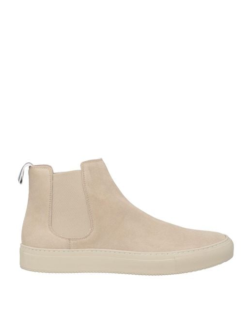 Fedeli Natural Ankle Boots Leather, Elastic Fibres for men