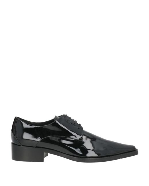 Dolce & Gabbana Black Lace-Up Shoes Leather