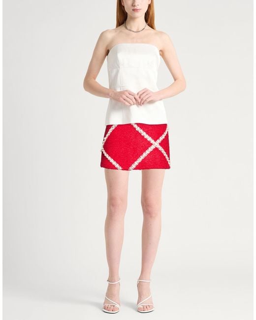 DES_PHEMMES Red Mini Skirt