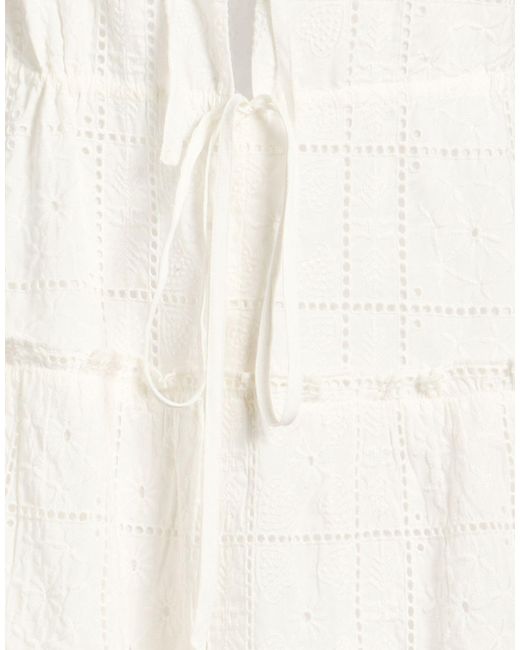 Ganni White Mini Dress Organic Cotton