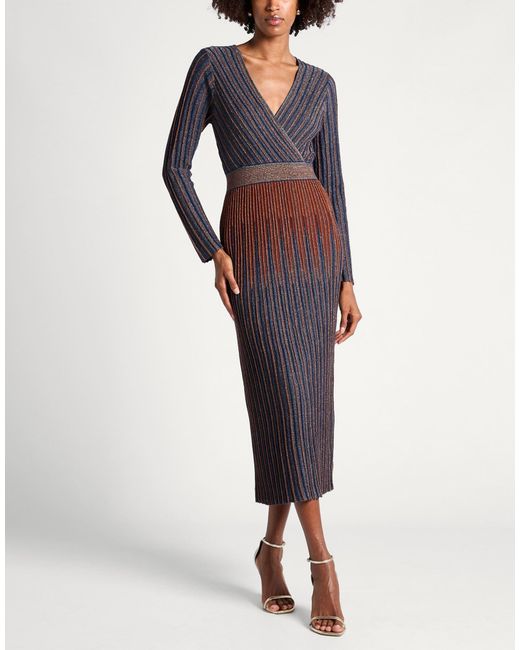 Fracomina Purple Midi Dress