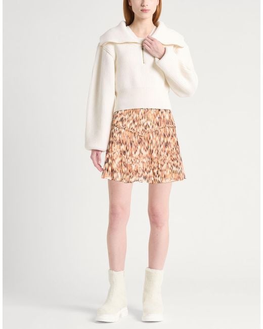 Isabel Marant Natural Mini Skirt Silk