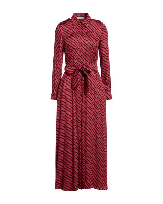Haveone Red Midi Dress