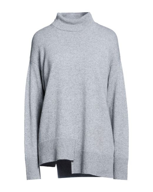 Alpha Studio Gray Turtleneck Wool, Viscose, Polyamide, Cashmere