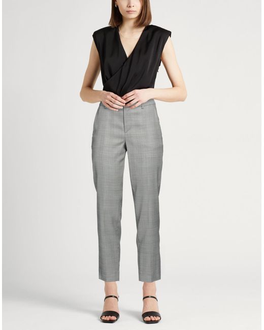 PT Torino Gray Pants Virgin Wool