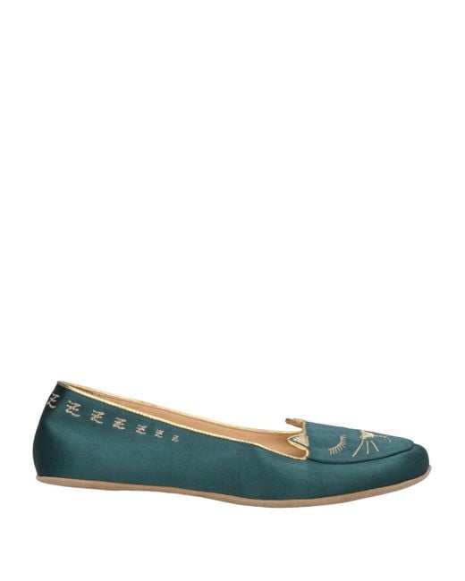 Charlotte Olympia Green Ballet Flats