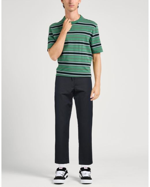 Paolo Pecora Blue Pants Cotton, Elastane for men