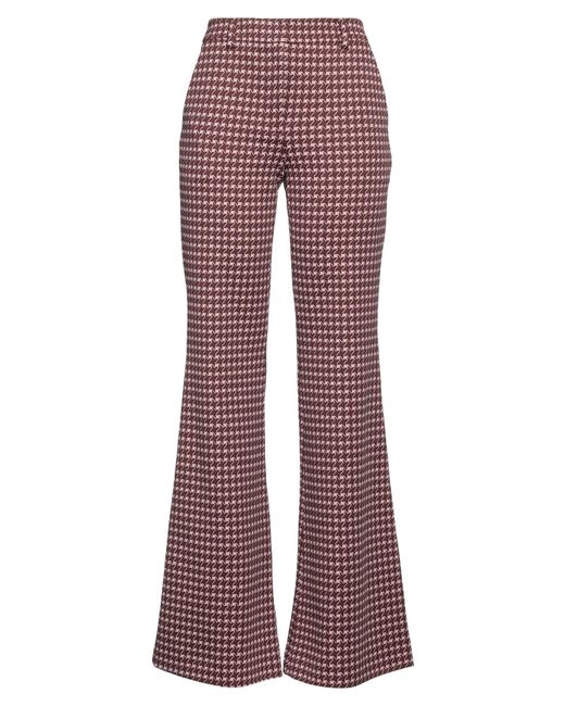 Moschino Red Brick Pants Polyamide, Elastane