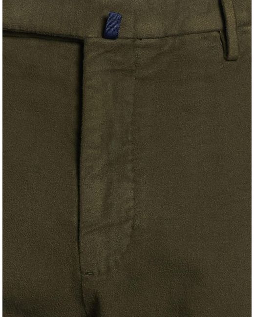 Incotex Green Dark Pants Cotton, Elastane for men