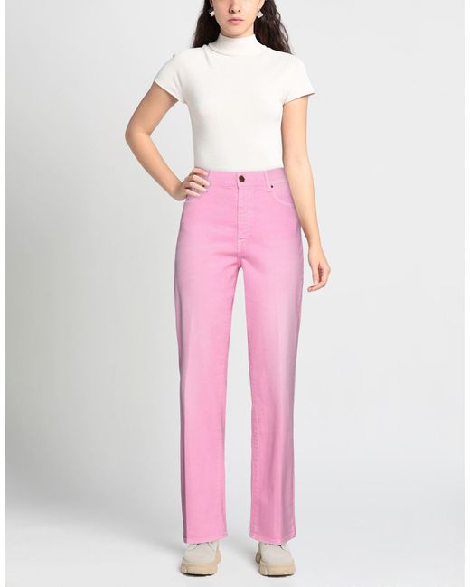 PS. DON'T FORGET ME Pink Pants Cotton, Elastane