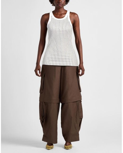 The Attico White Tank Top Cotton