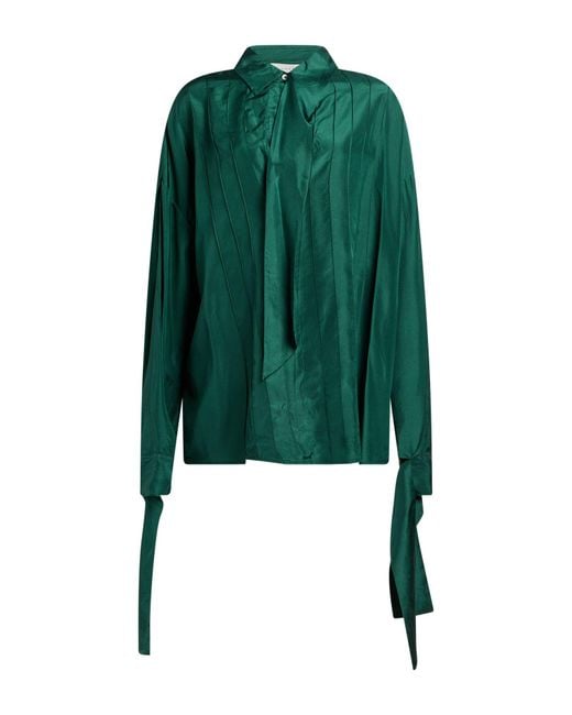 Lanvin Green Shirt Silk