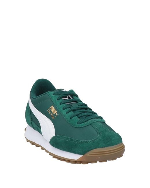 PUMA Green Sneakers Cowhide, Textile Fibers for men