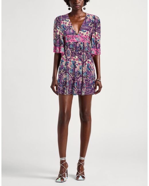 Antik Batik Purple Mini Dresses