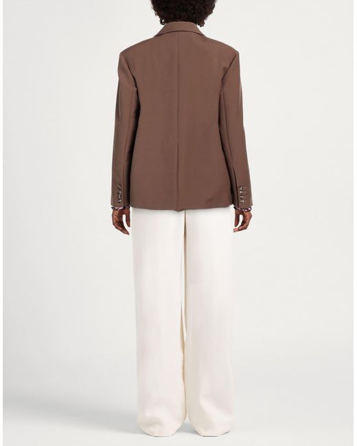 Nanushka Brown Khaki Blazer Recycled Polyester, Ecovero Viscose, Elastane