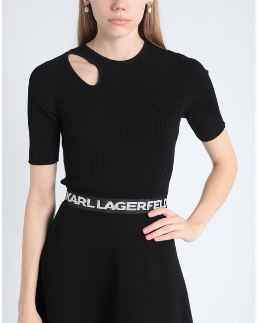 Karl Lagerfeld Black Midi-Kleid