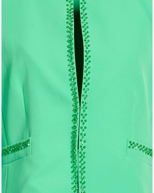 alma sanchez Green Jacket Polyester, Elastane