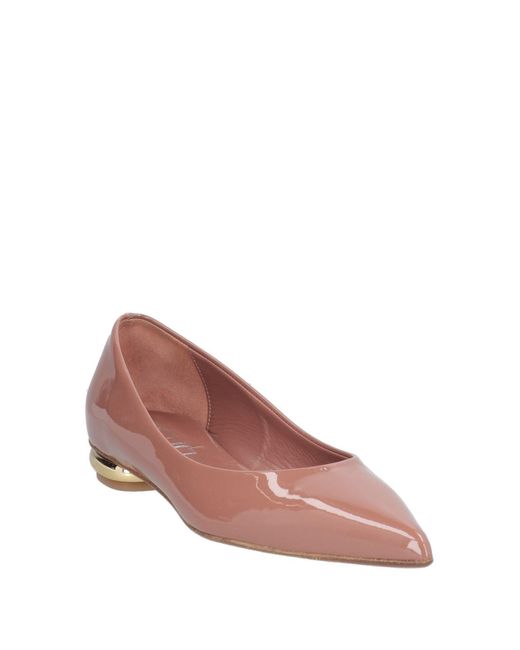 NCUB Pink Ballet Flats Leather