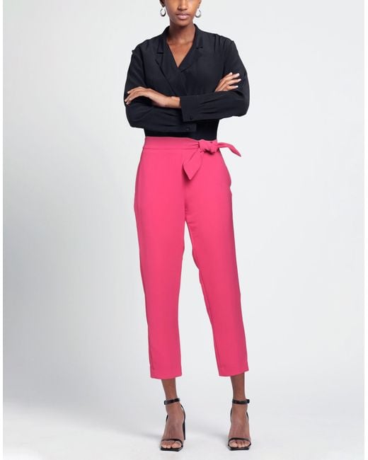 Clips More Pink Fuchsia Pants Polyester, Elastane