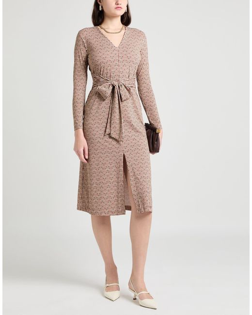Caliban Pink Midi Dress Polyamide, Elastane