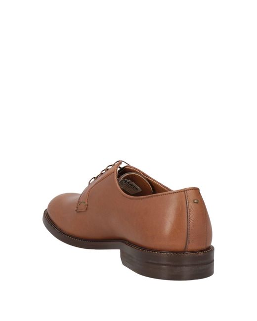 Brimarts Brown Camel Lace-Up Shoes Soft Leather for men