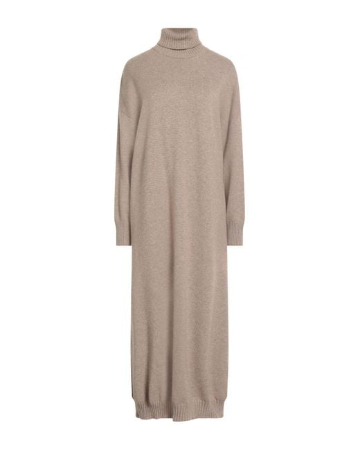 Brunello Cucinelli Natural Maxi Dress Cashmere