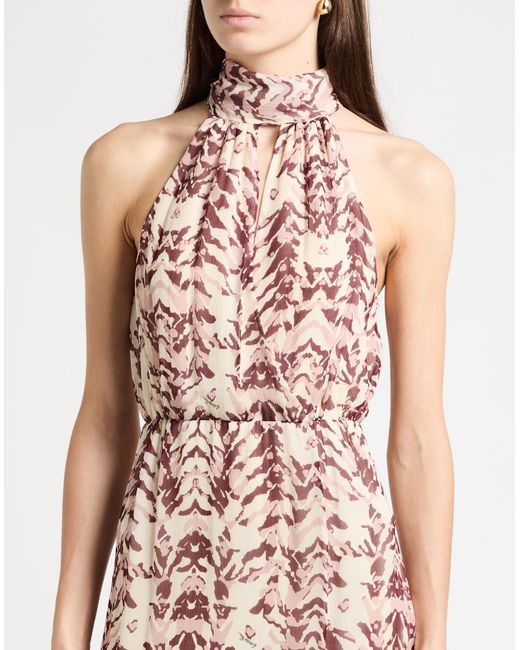 Patrizia Pepe Pink Cream Midi Dress Viscose