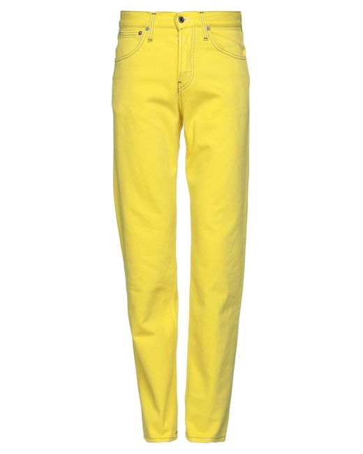 Helmut Lang Yellow Denim Pants for men