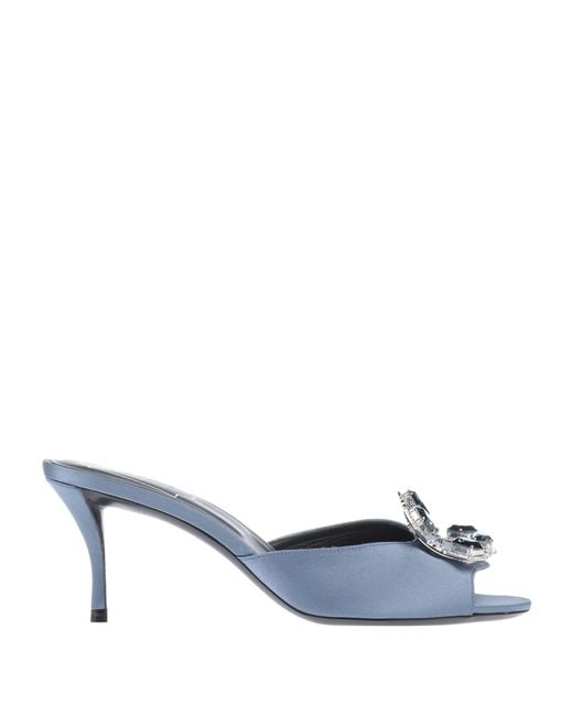 Roger Vivier Blue Sandals Textile Fibers