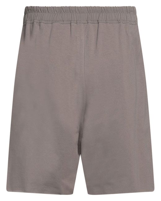Rick Owens Gray Shorts & Bermuda Shorts Cotton, Elastane for men