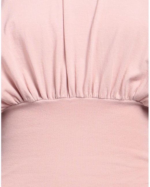 Rick Owens Pink Pastel T-Shirt Cotton