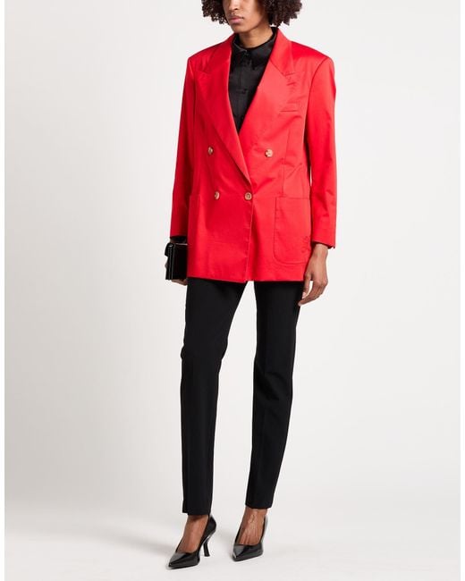 Laneus Red Blazer Cotton, Elastane