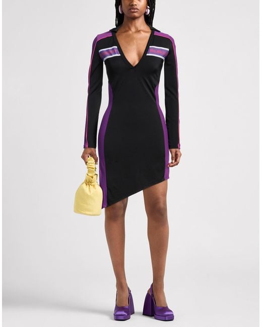 Marcelo Burlon Blue Mini Dress Polyamide, Elastane