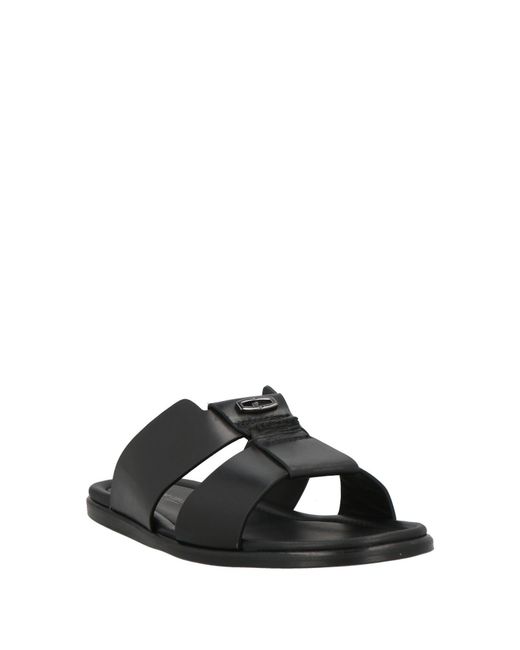 Giovanni Conti Black Sandals for men