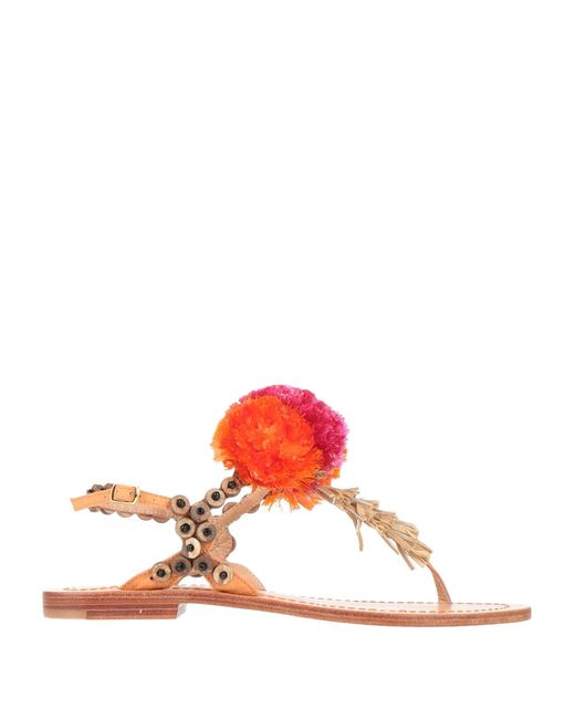Maliparmi Orange Thong Sandal