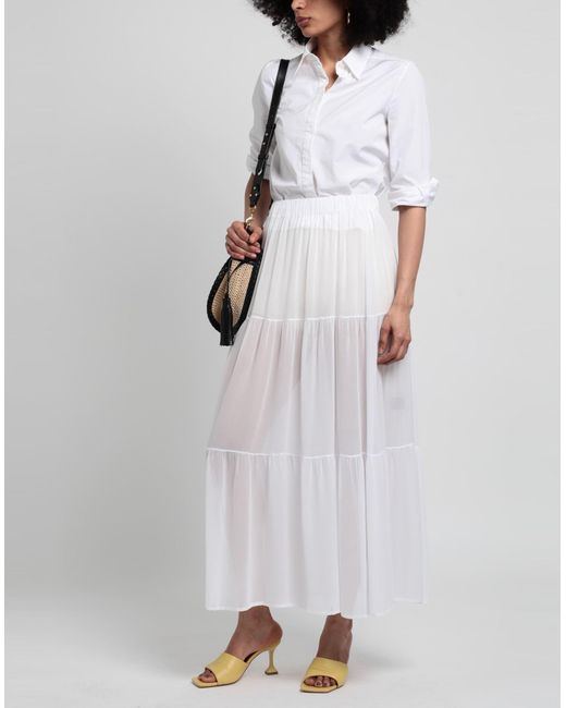 Fisico White Maxi Skirt