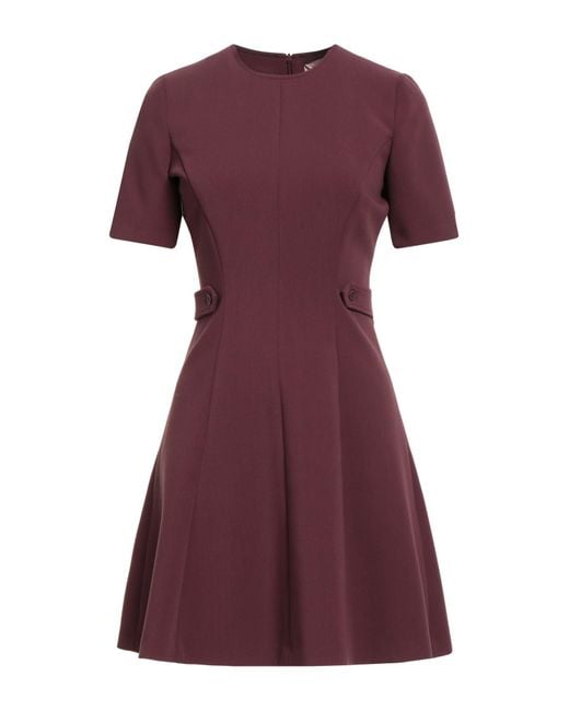 Twinset Purple Mini Dress Polyester, Viscose, Elastane