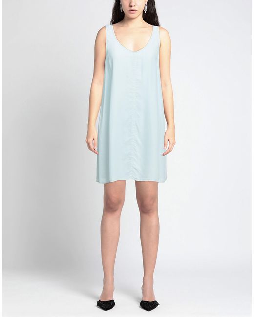 HER SHIRT HER DRESS Blue Mini Dress