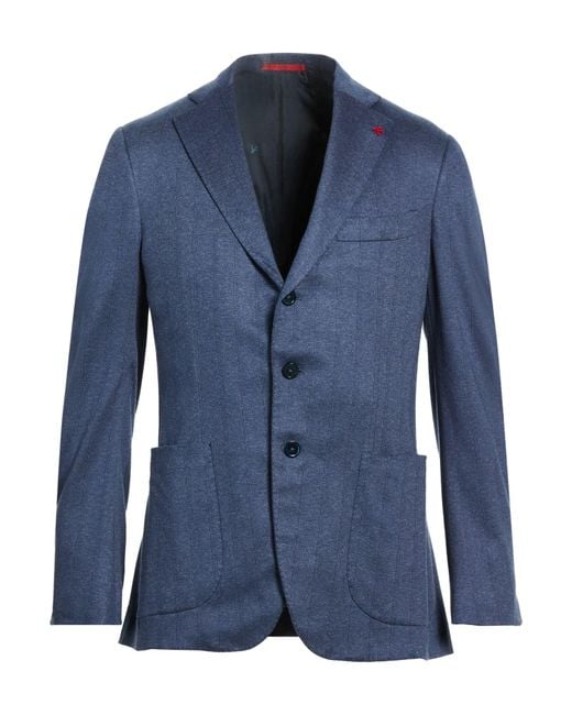 Isaia Blue Blazers for men